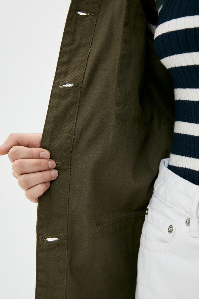 Khaki Safari Shirt Jacket
