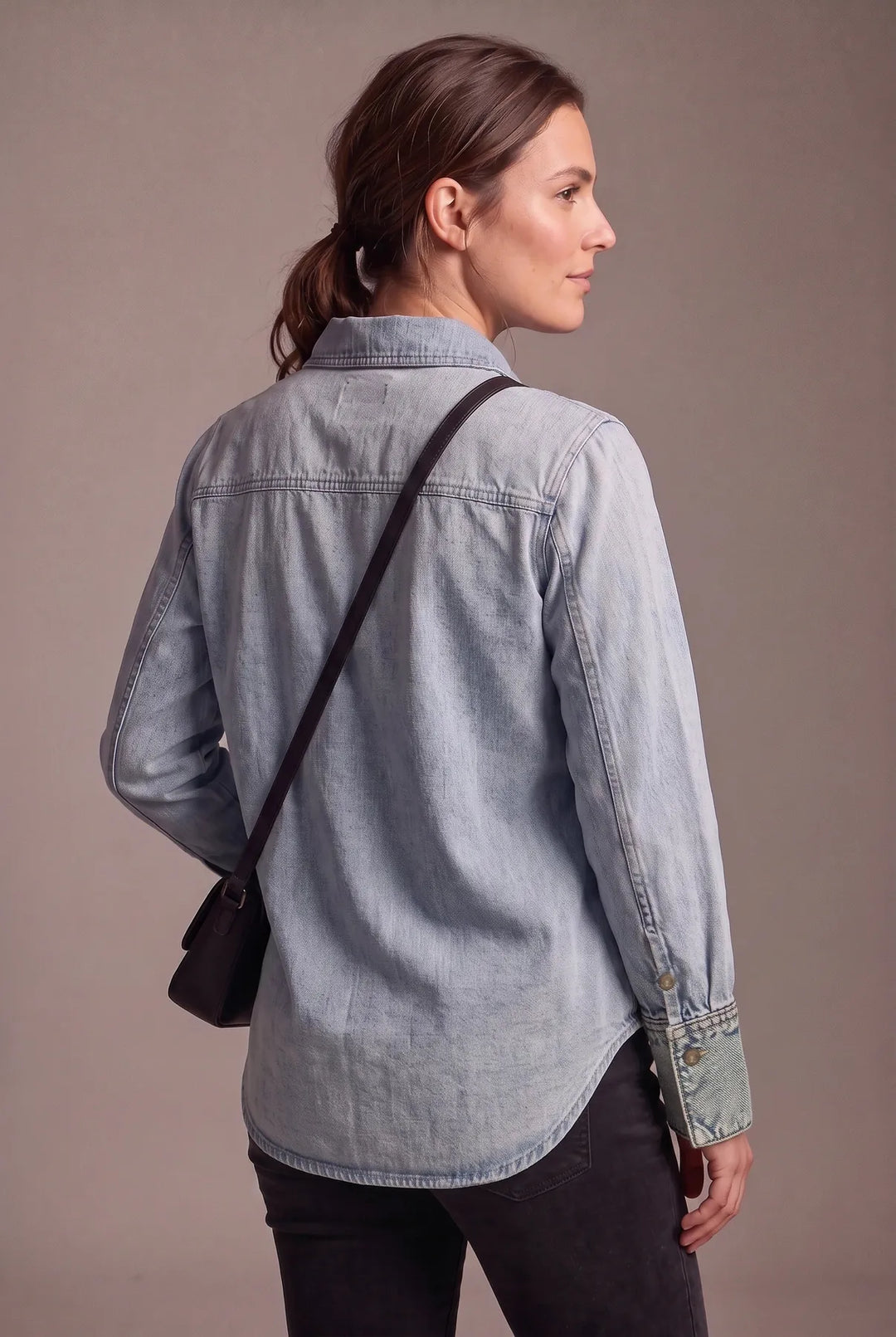 Semi Fitted Denim Shirt