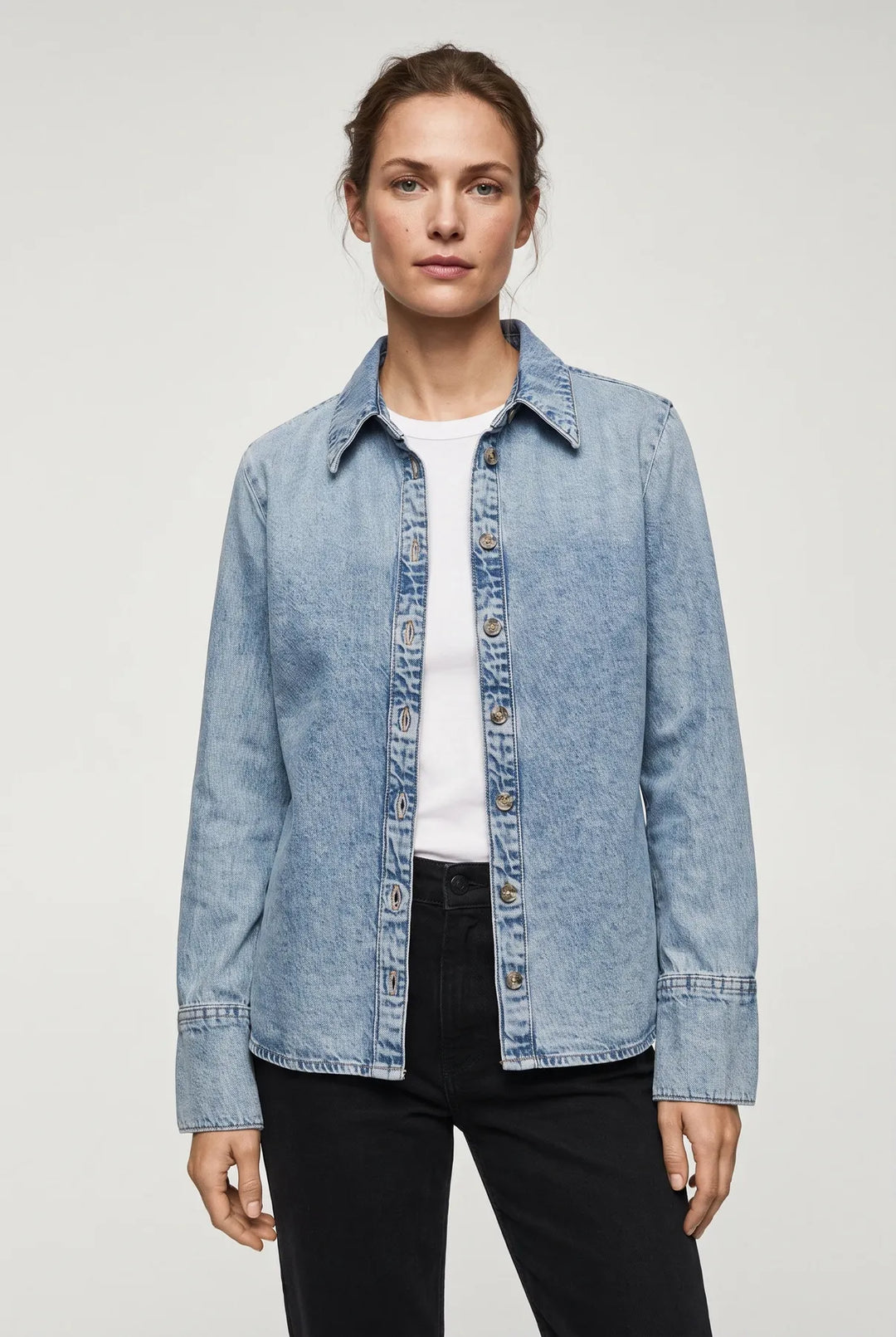 Semi Fitted Denim Shirt