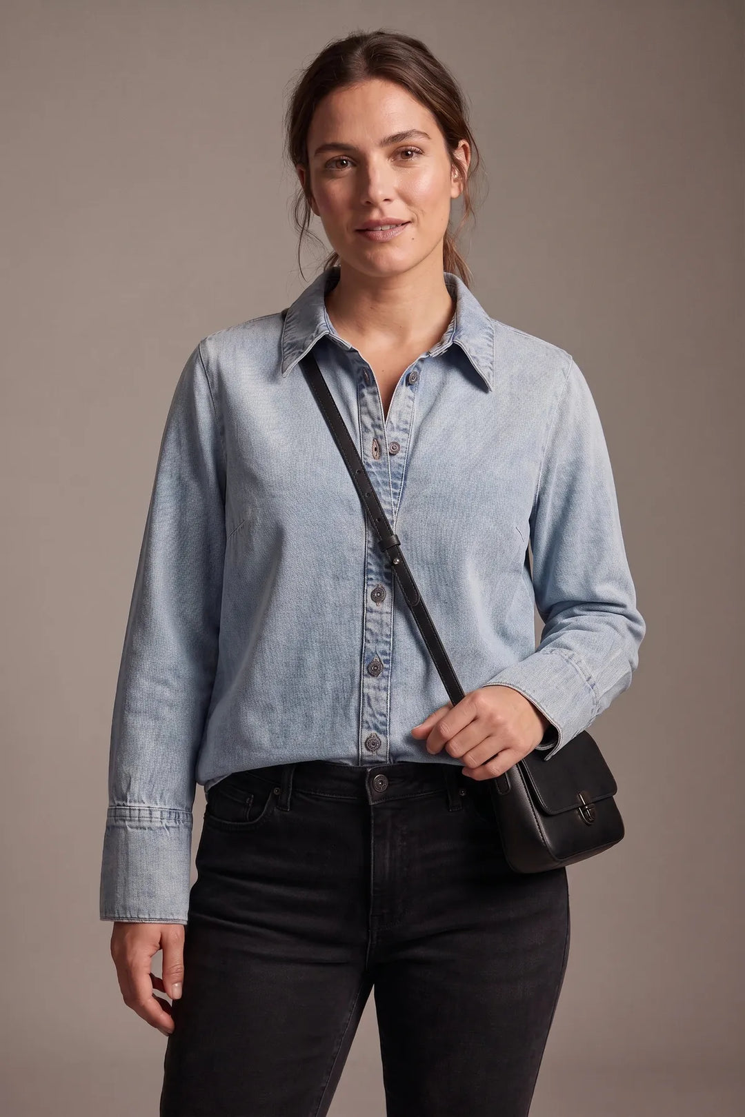 Semi Fitted Denim Shirt