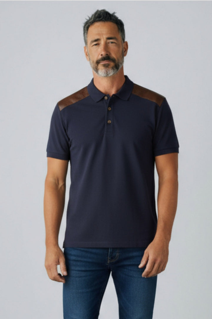 Polo Shirt Contrast Shoulder