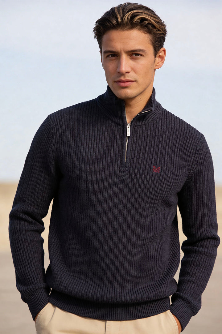 Quarter Zip Fisherman Jumper