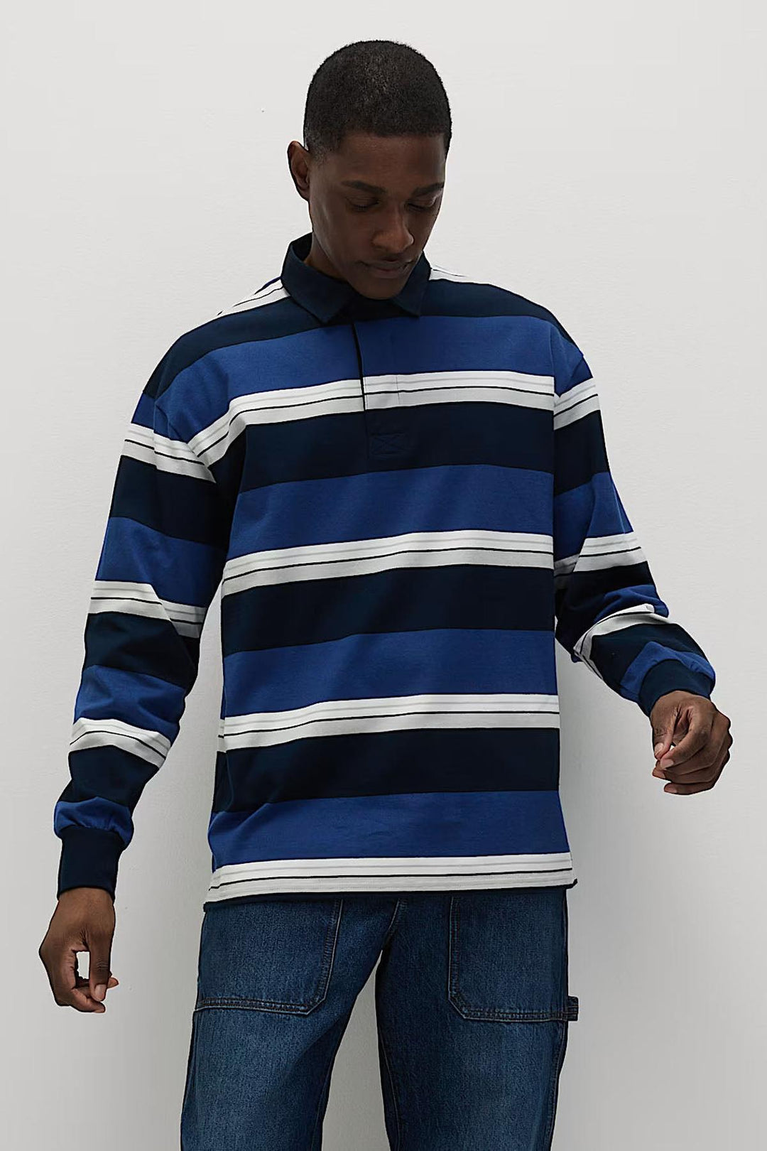 Striped Long Sleeve Rugby Shirt