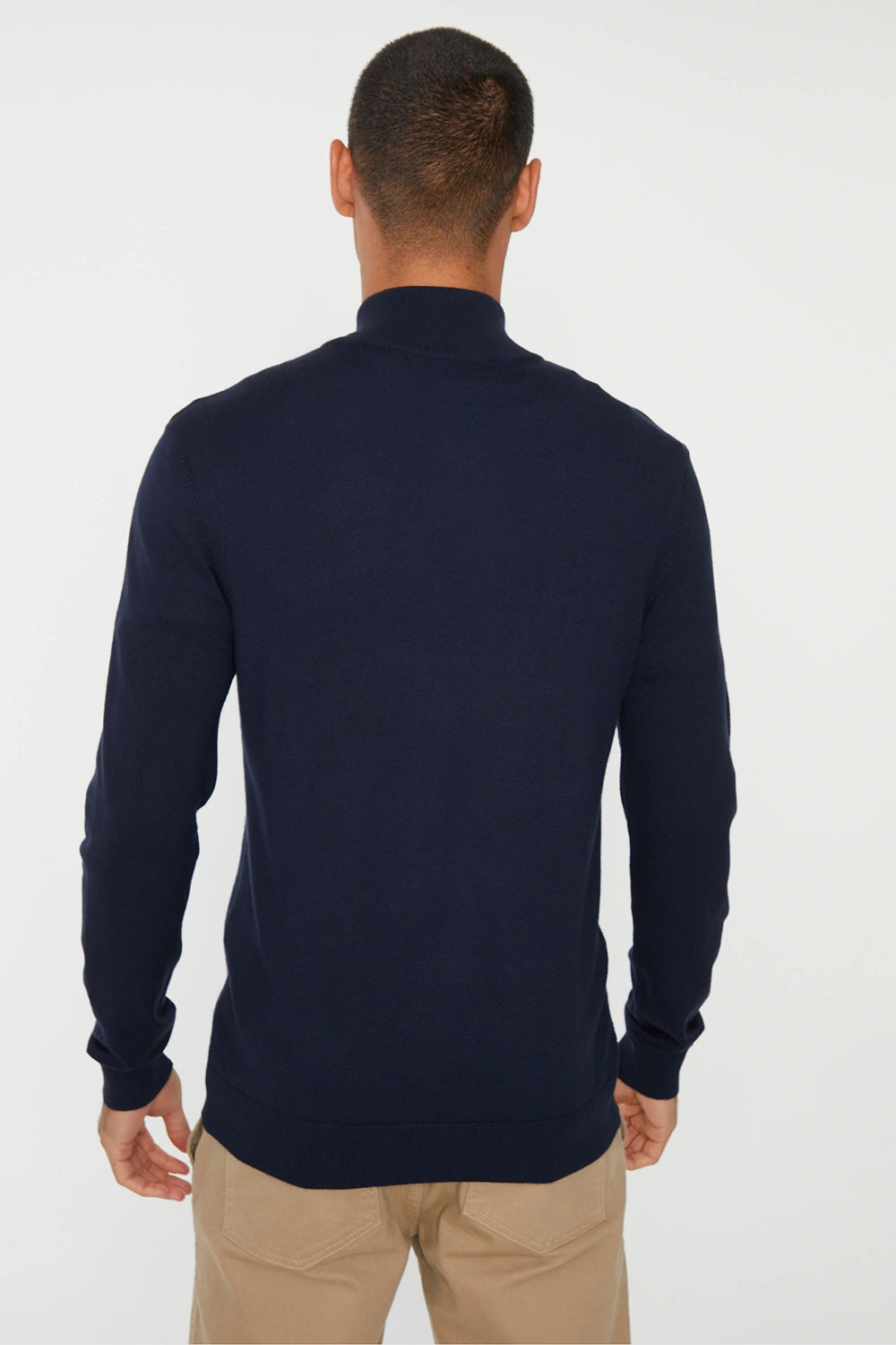 Zip Neck Fine Knit Sweater