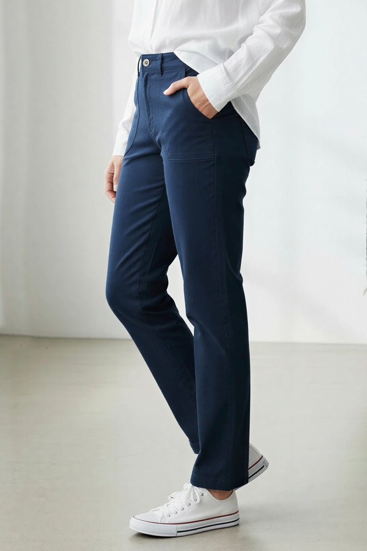 Patch Pocket Straight Leg Cotton Chinos