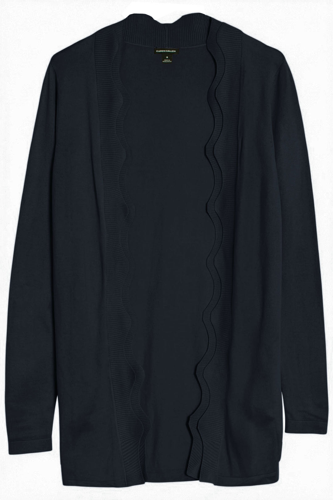 Scallop Edge Longline Cardigan