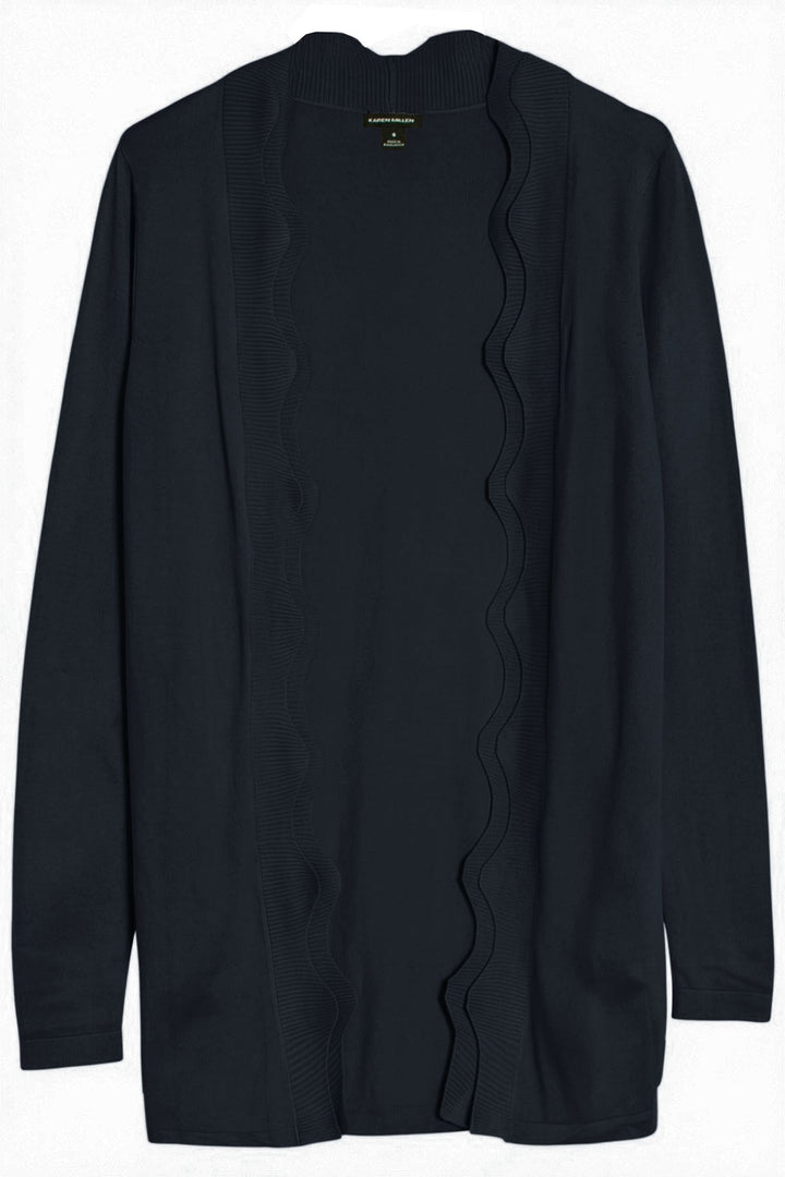 Scallop Edge Longline Cardigan
