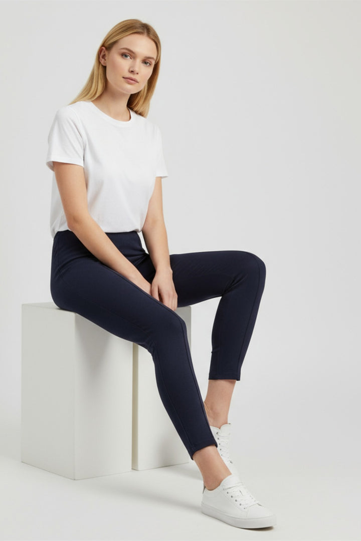 Suedette Front Seam Leggings