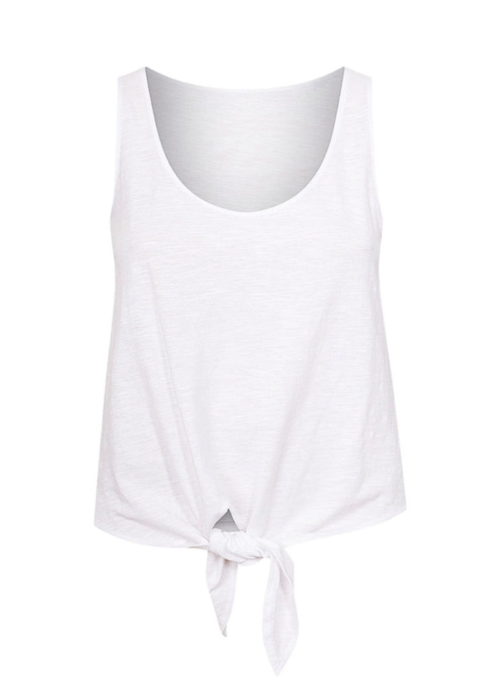 White tie front vest top