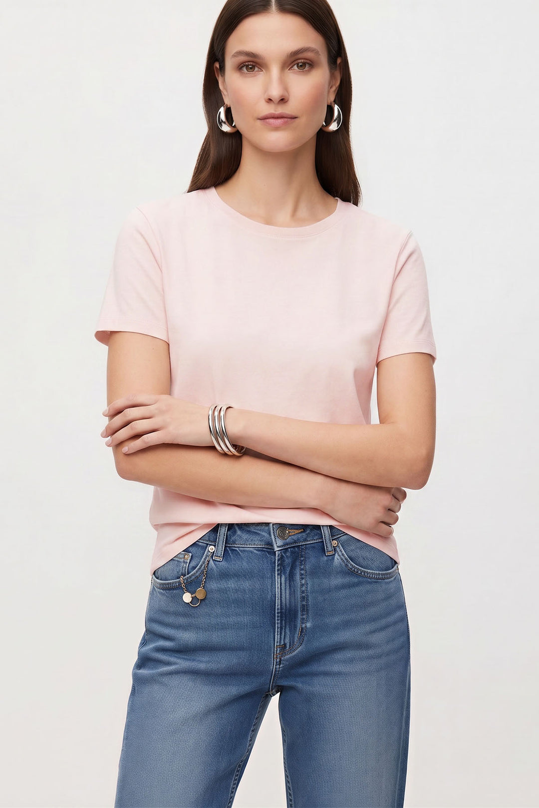 Pure Cotton Crew Neck T-Shirt