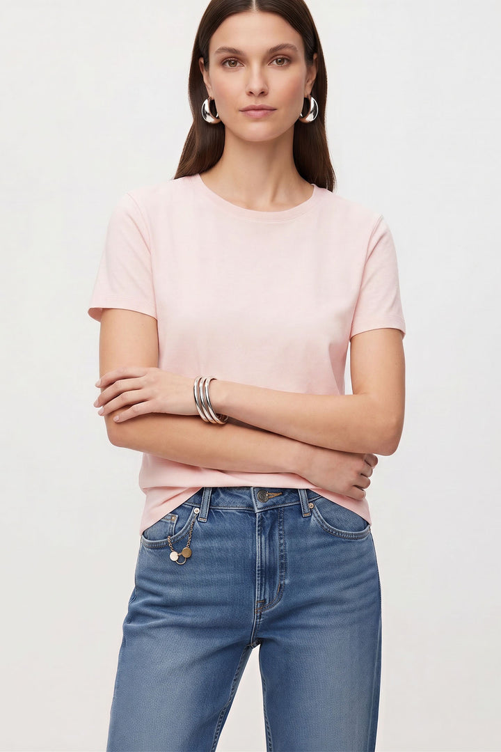 Pure Cotton Crew Neck T-Shirt