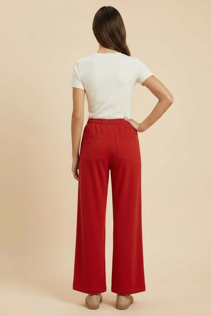 Elasticated Pull On Wide Leg Jeans