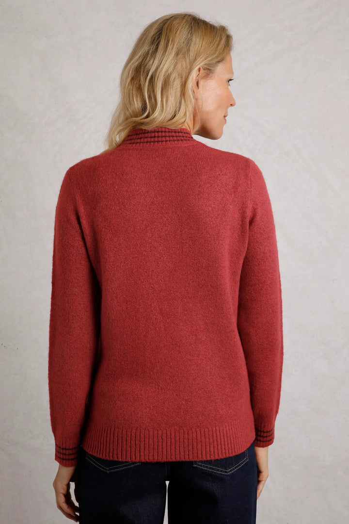 Crew Neck Chunky knit Tipped Jumper
