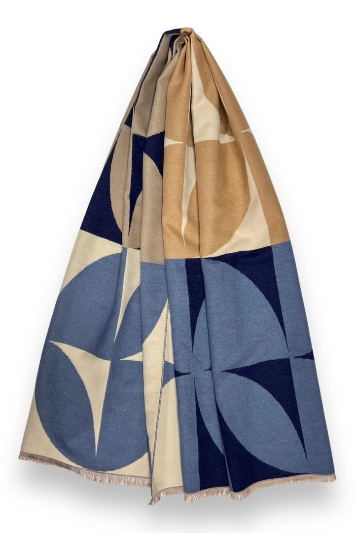 Retro Print Cashmere Blend Scarf