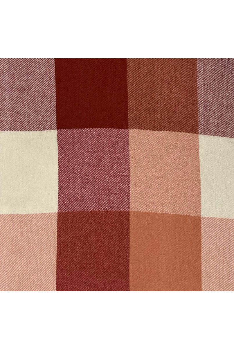 Super Soft Festive Multi Check Scarf With Tassels