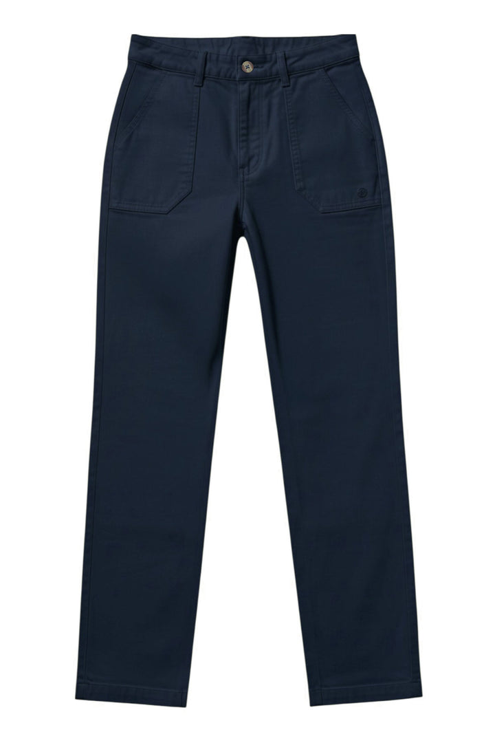 Patch Pocket Straight Leg Cotton Chinos