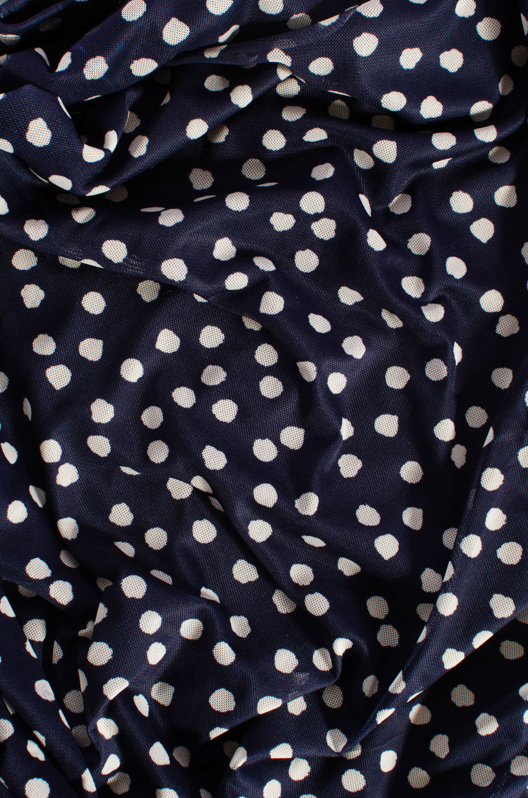 Navy Spotty Midi Skirt