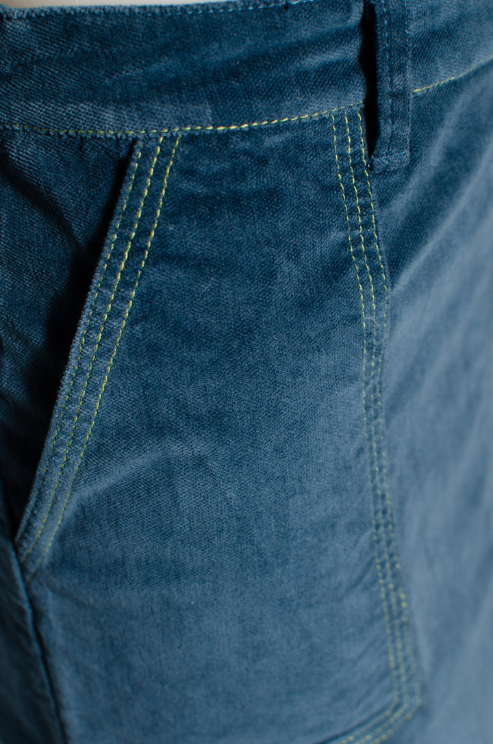 Velvet Patch Pocket Short Skirt-Secret Label