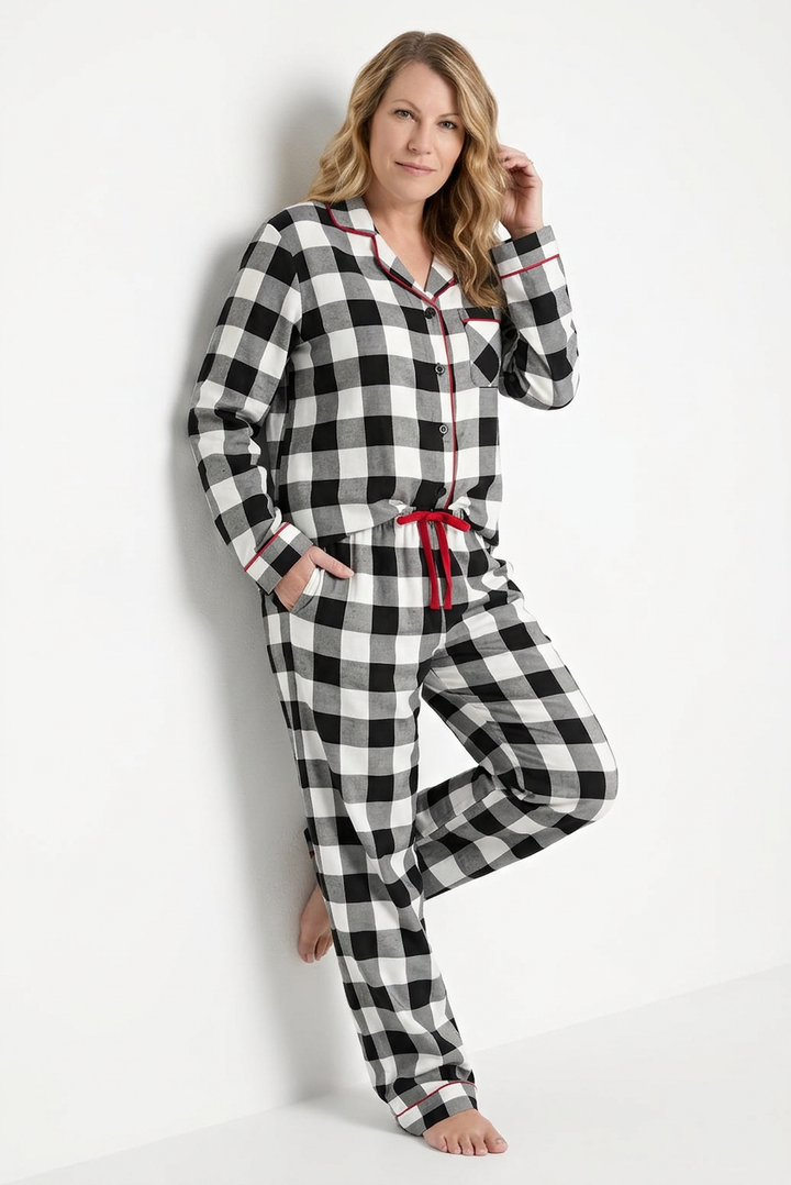 Cotton Tartan Check Pyjama Set