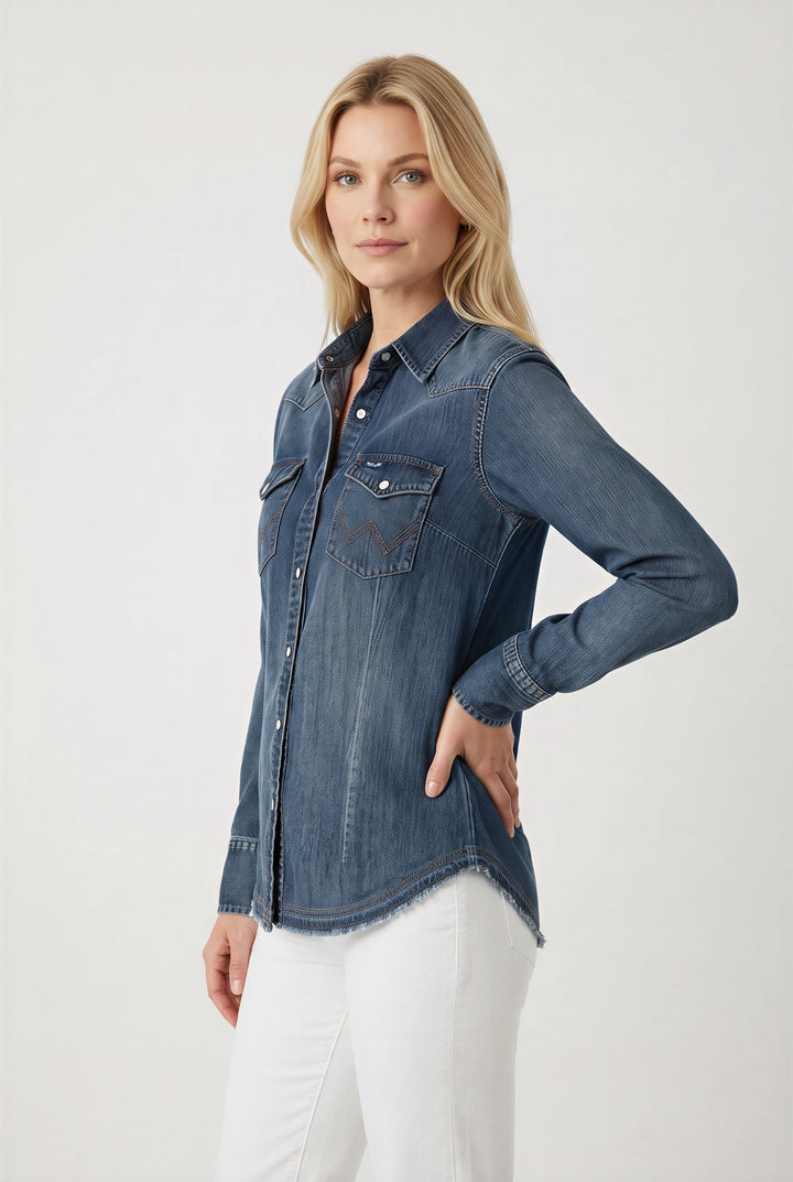 Retro Western Denim Shirt