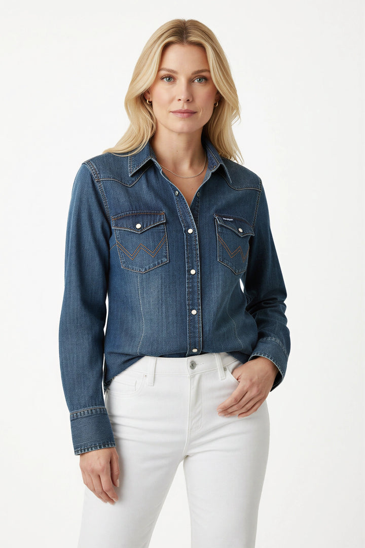 Retro Western Denim Shirt