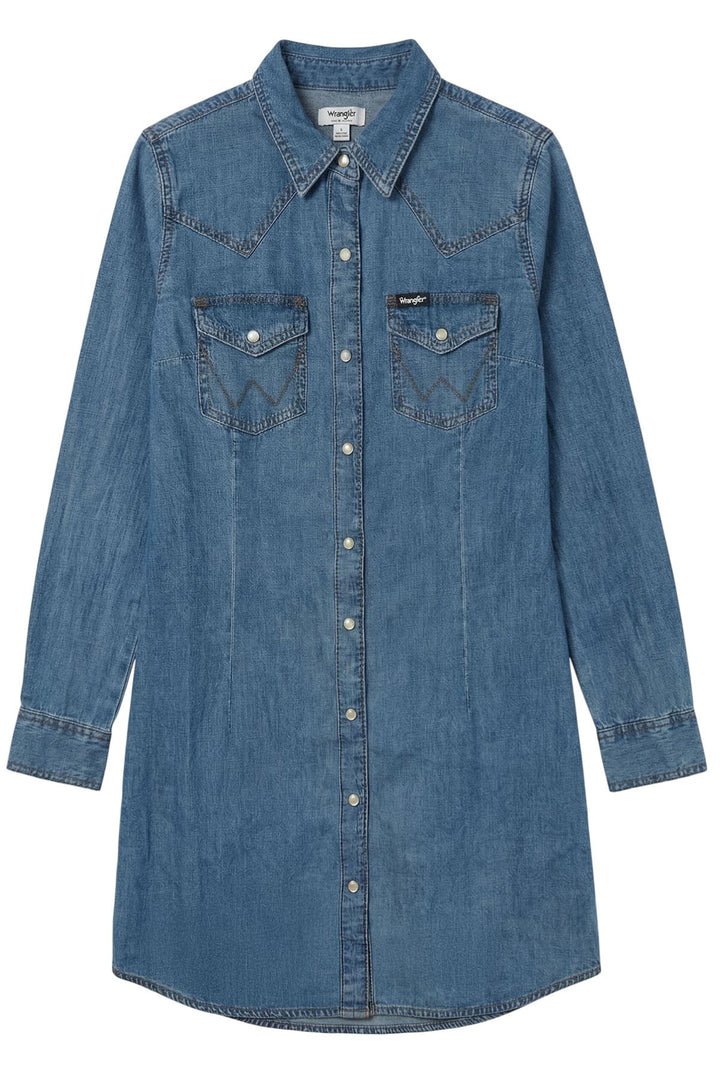Denim Western Long Sleeve Dress
