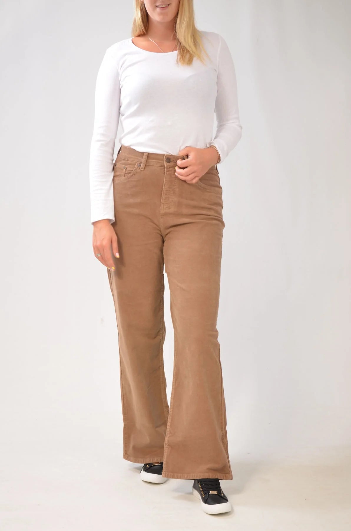 M&S Autograph High Waisted Flare Corduroy Trousers