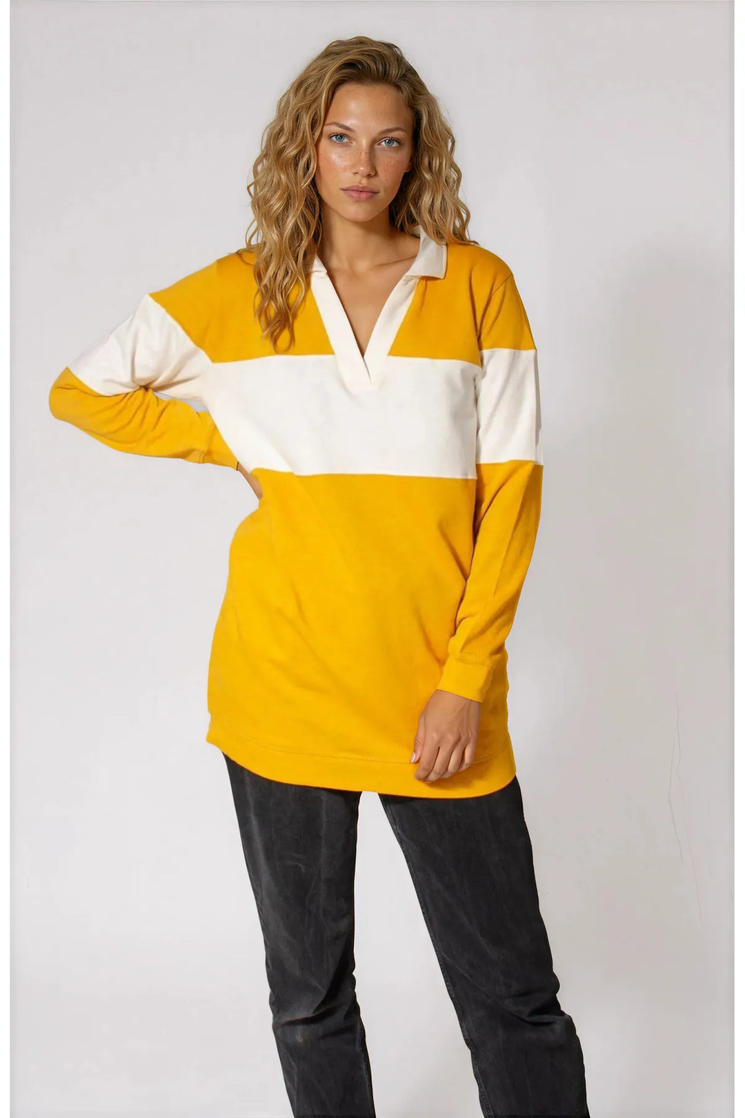 Womens Stripe Rugby Top-Secret Label