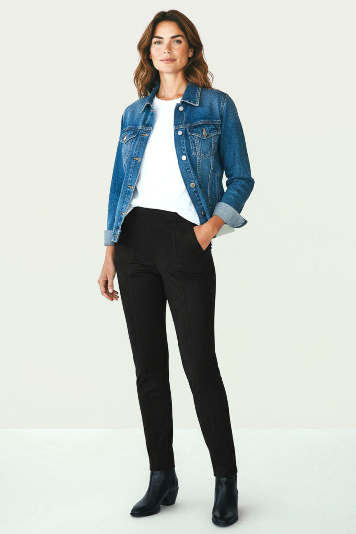 Suedette Front Seam Leggings