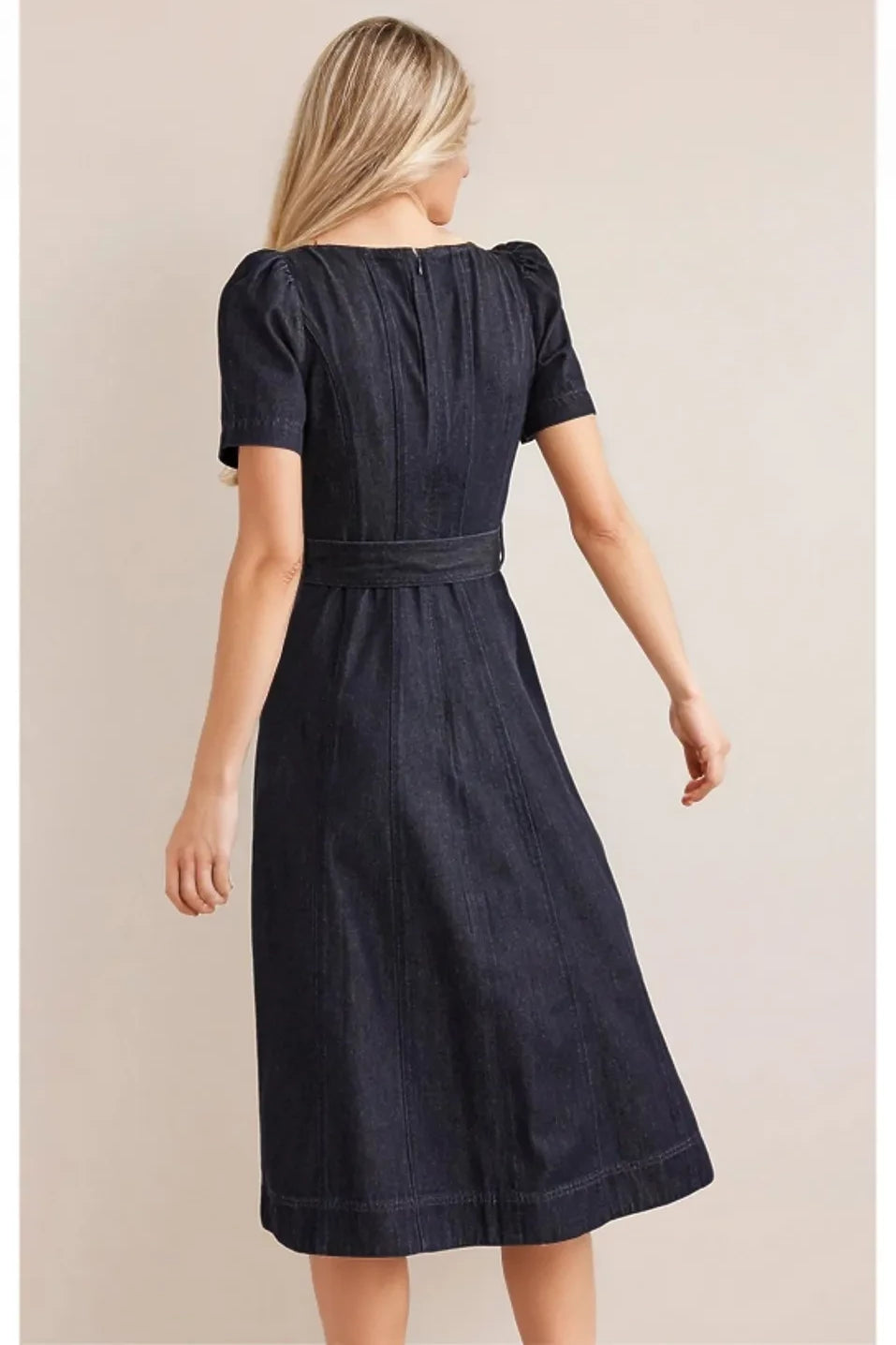 Denim Square Neck Summer Dress – Secret Label