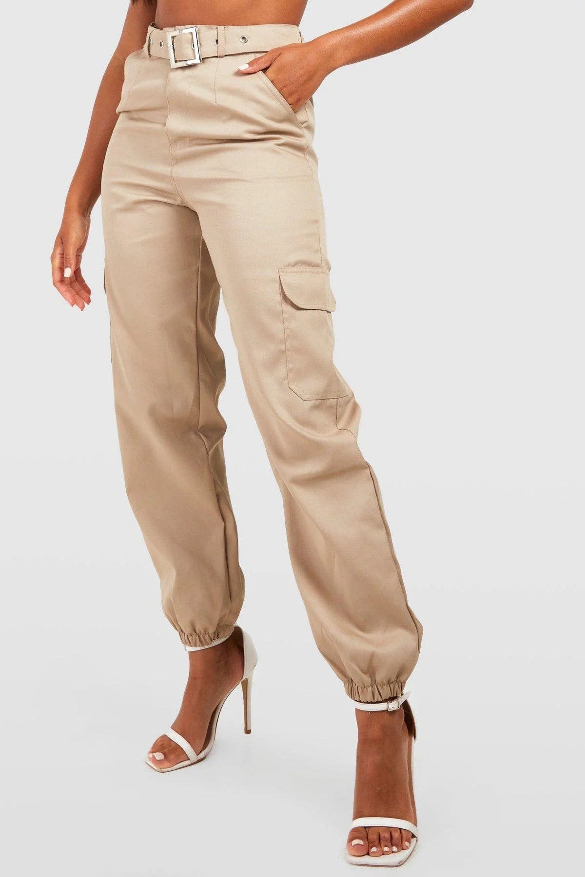Boohoo Belted Cargo Trousers