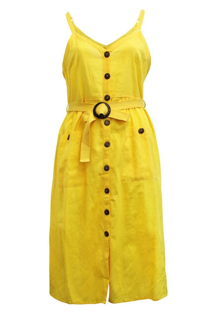 Button Through Midi Summer Dress