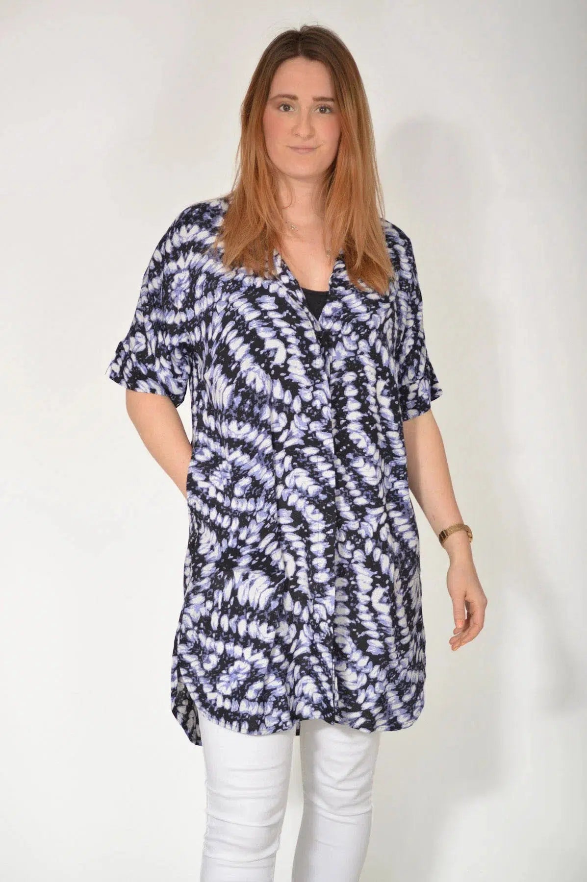 Cellbes Abstract Print Longline Shirt