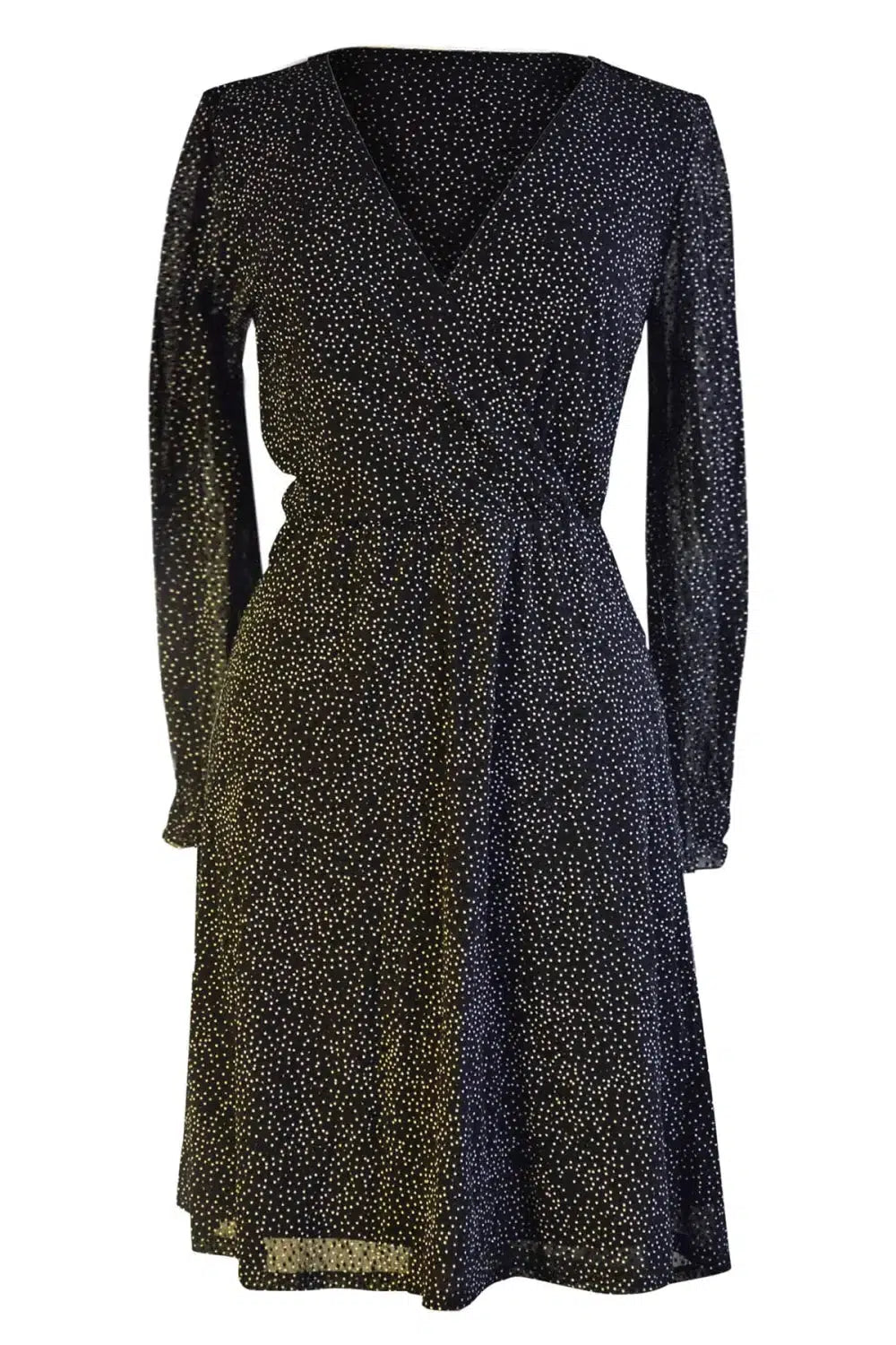 Chiffon Spot Wrap Dress Secret Label