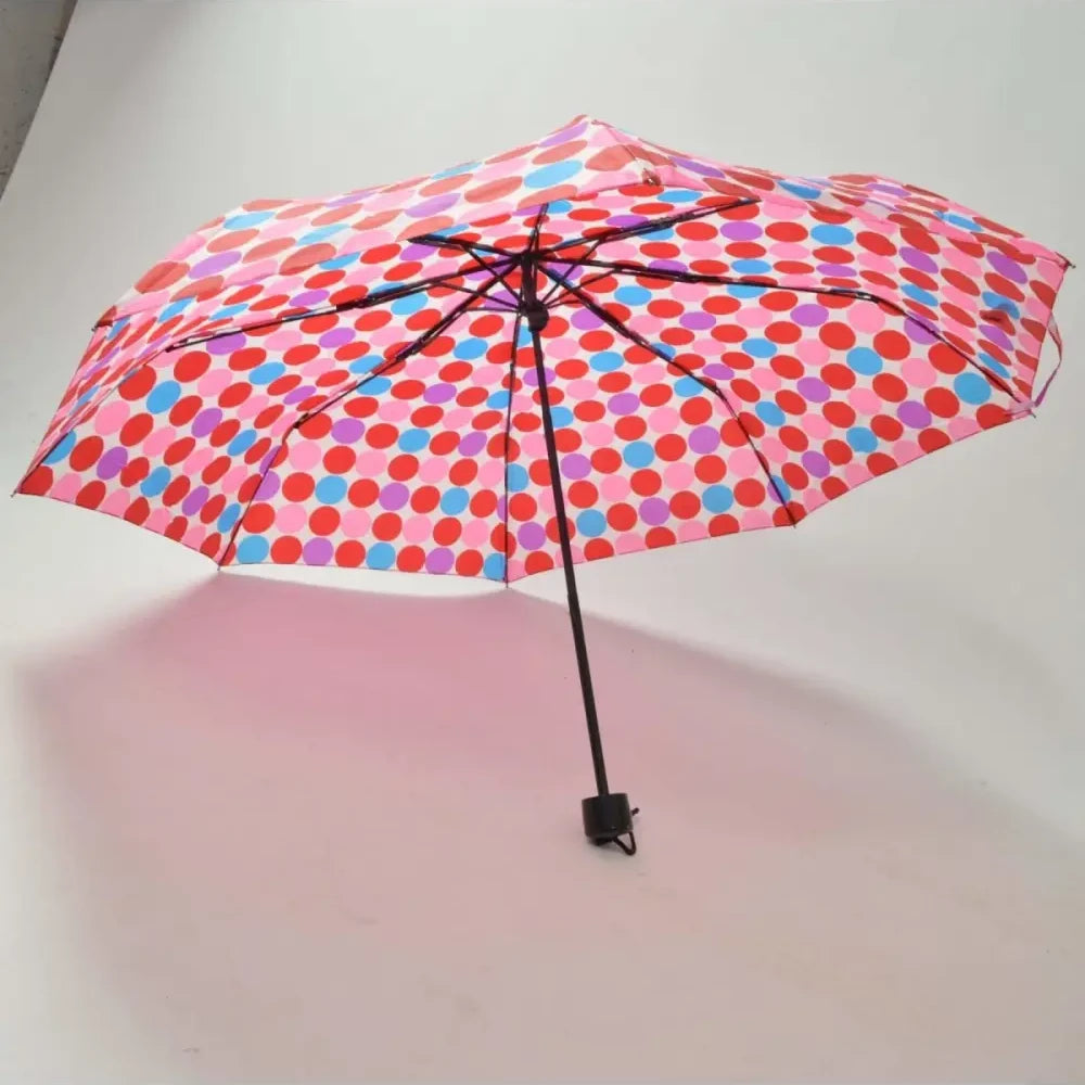 Secret Label Compact Handbag Umbrella | Pink Multi Spot Secret Label