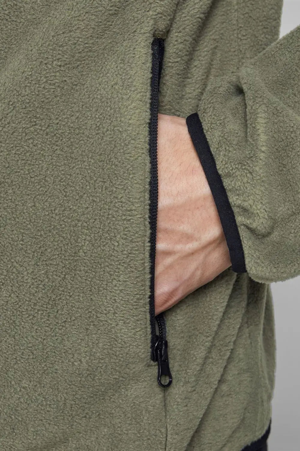 Jack & Jones Contrast Fleece Zip Front Jacket