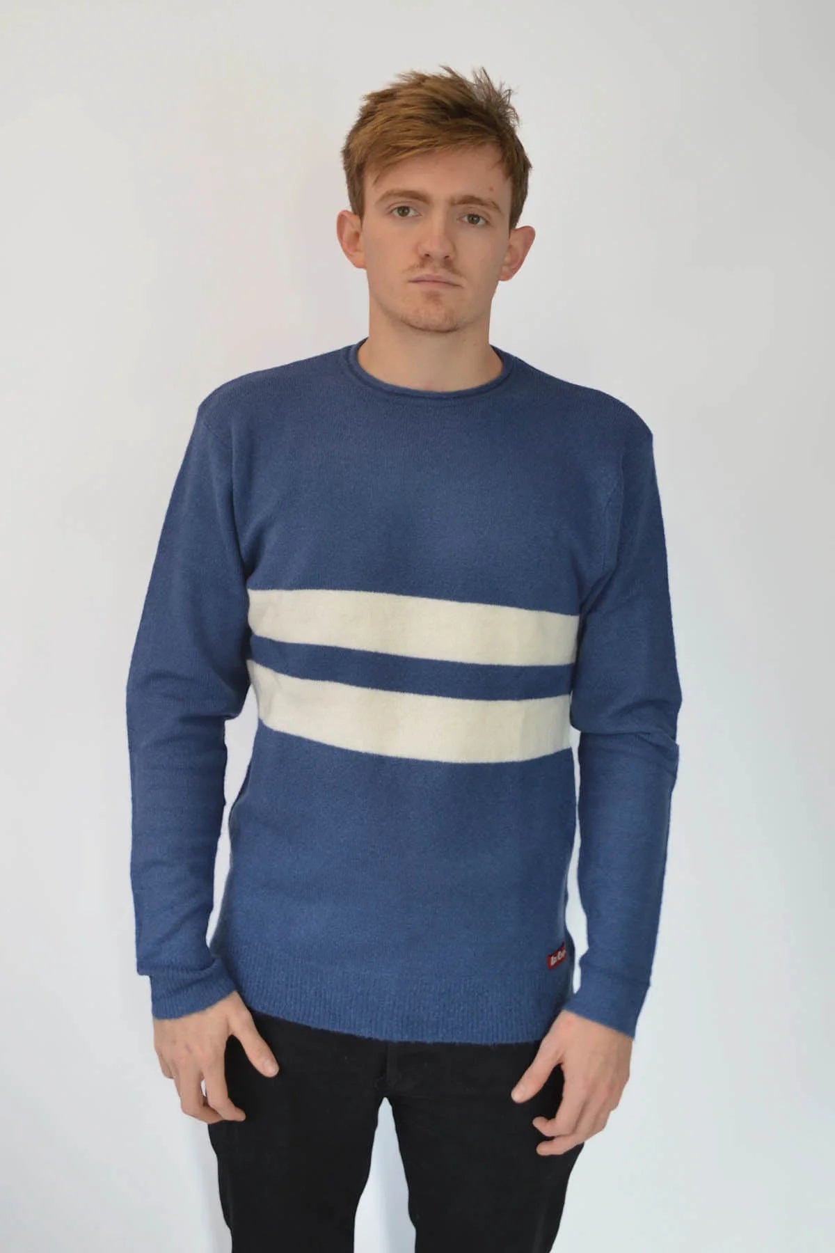 Lee Cooper Double Striped Fleece Sweater Blue / S