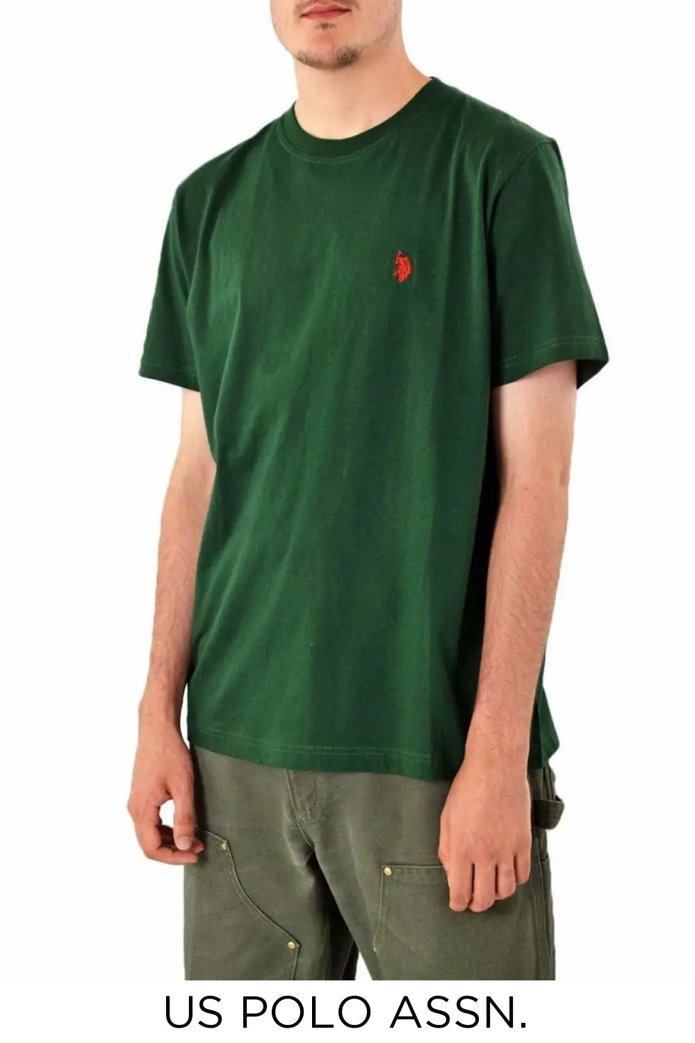 US Polo Assn. Cotton Crew Neck T Shirt Dark Green / S