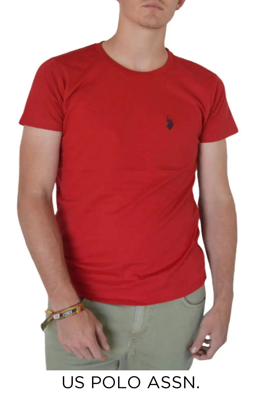 US Polo Assn. Cotton Crew Neck T Shirt Red / L