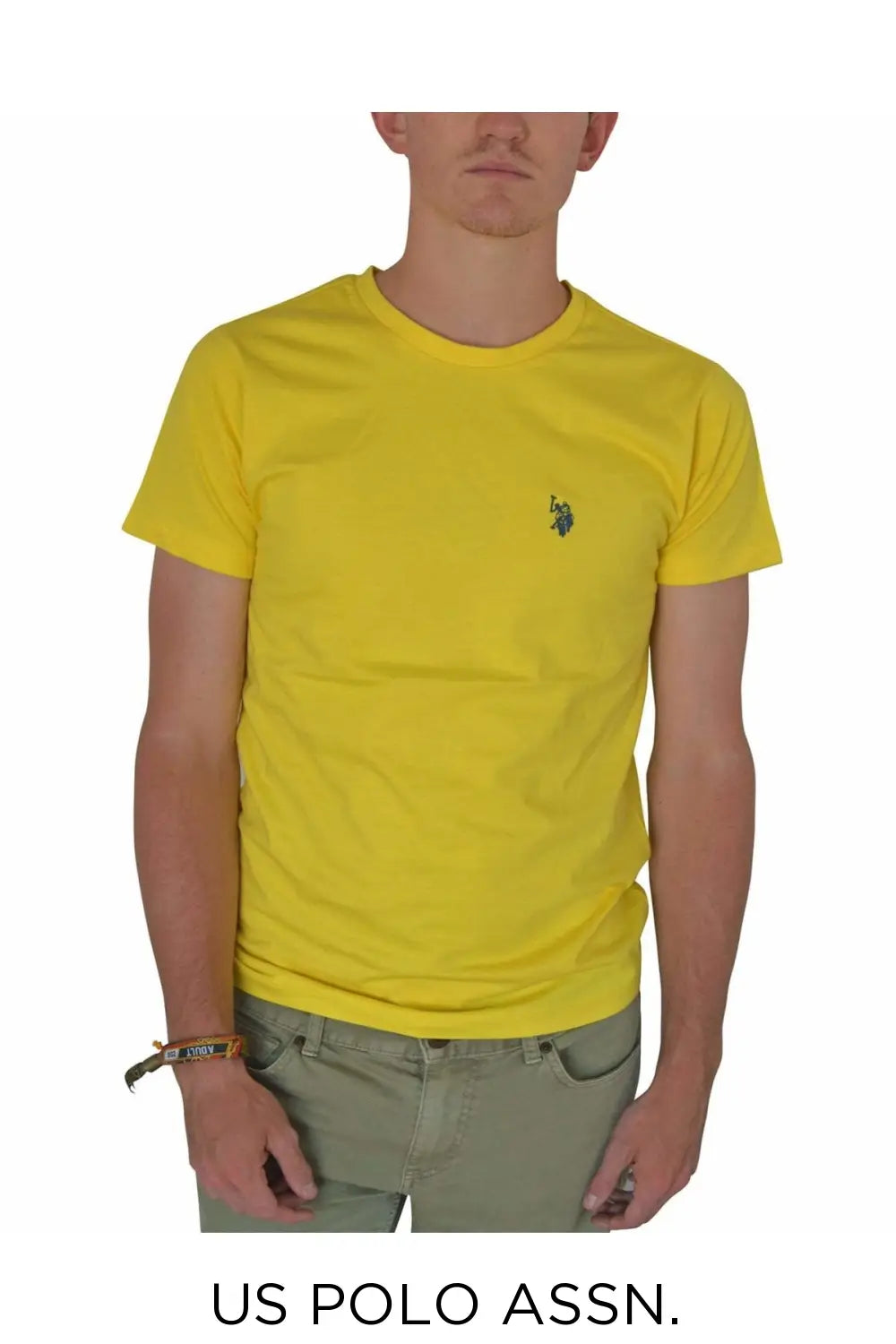 US Polo Assn. Cotton Crew Neck T Shirt Yellow / L