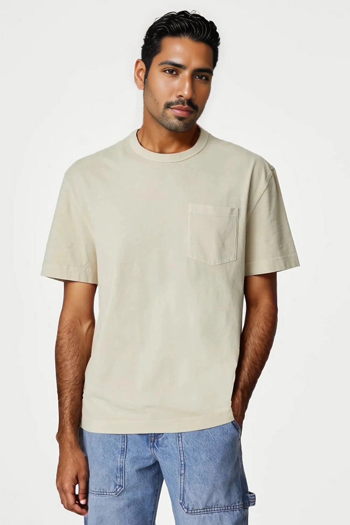 Mens Heavy Cotton Pocket T-Shirt