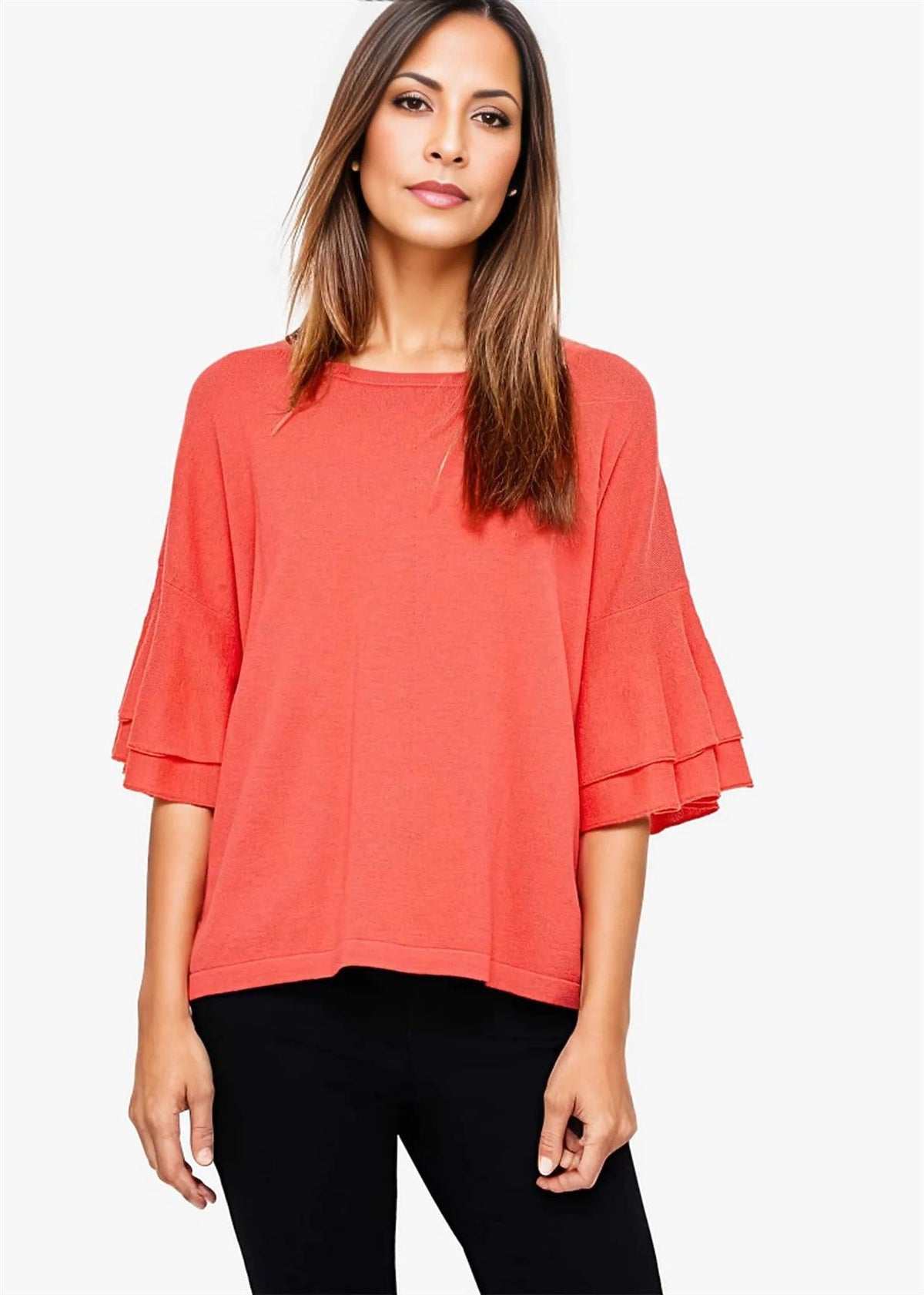 Frill Sleeve Knit Top