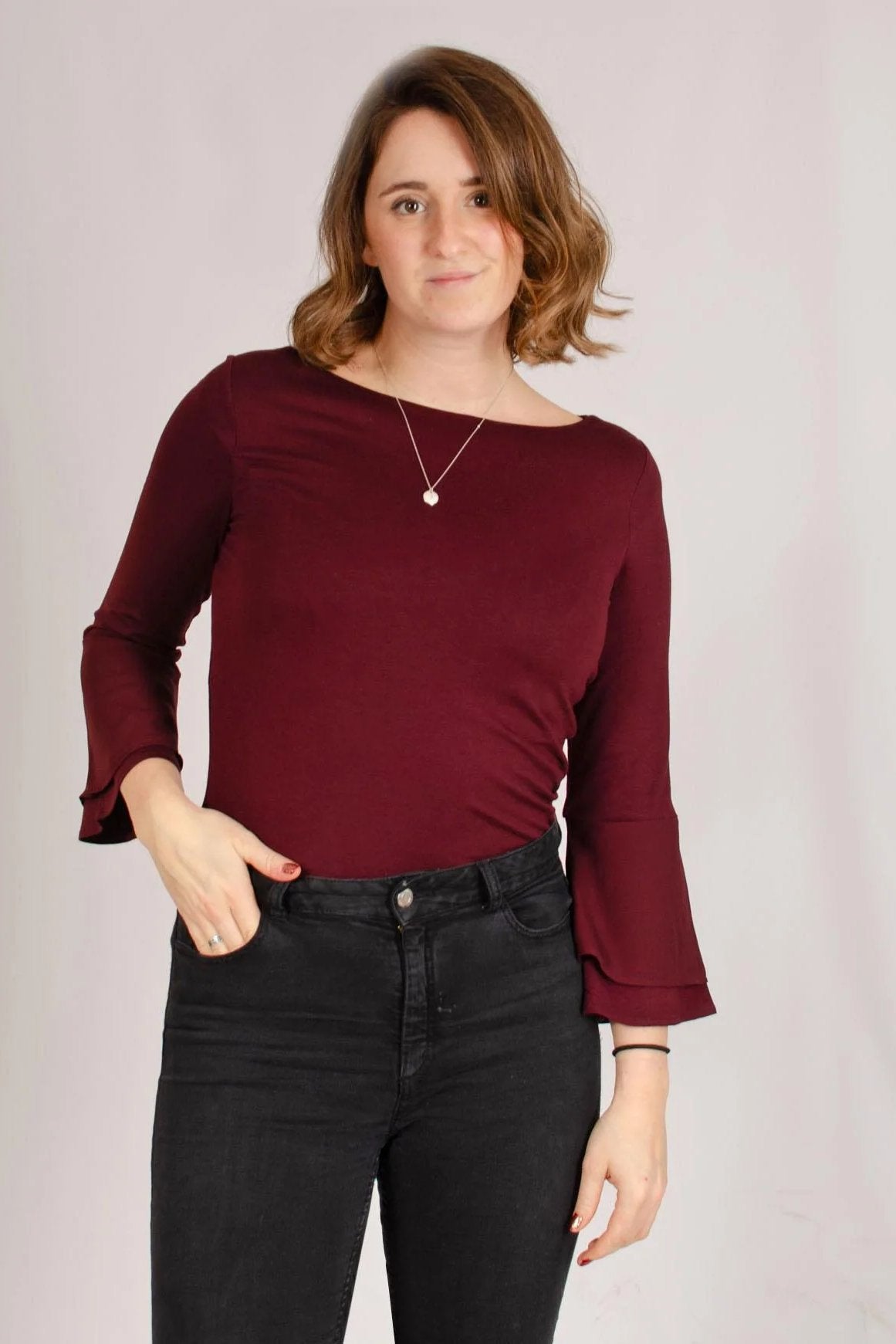 Bell Sleeve Cotton Top
