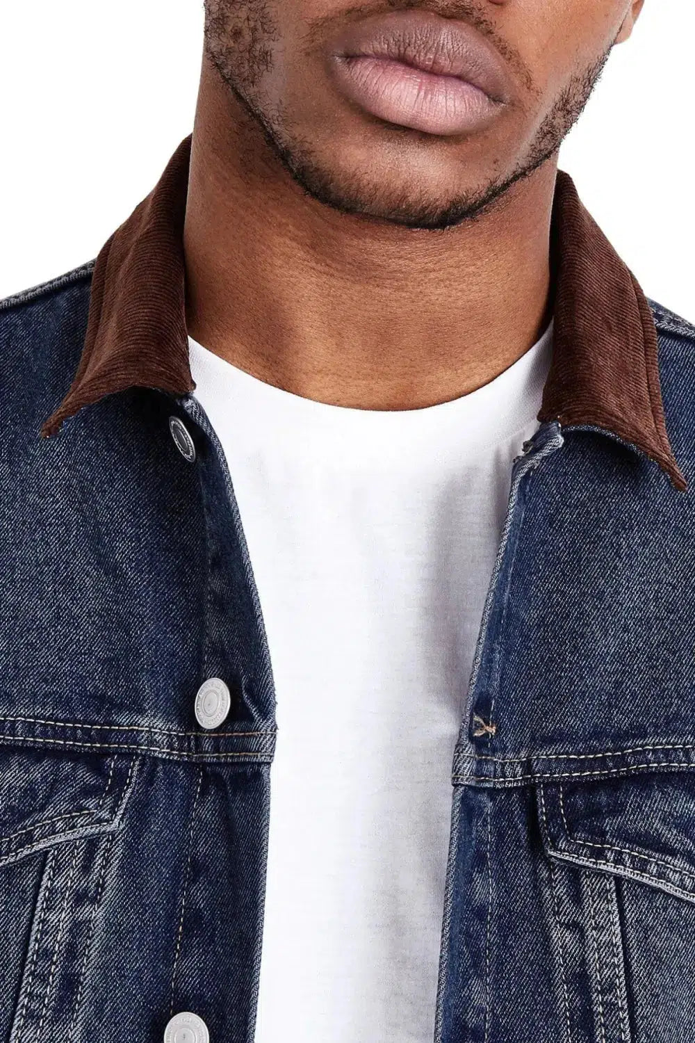 Secret Label Denim Jacket Cord Collar