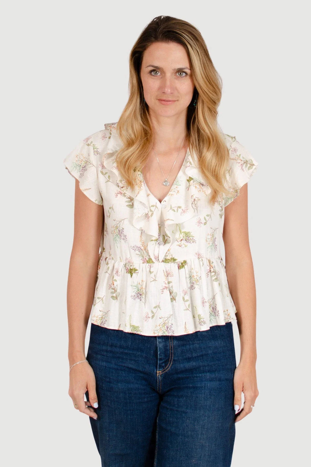 Floral Peplum Blouse