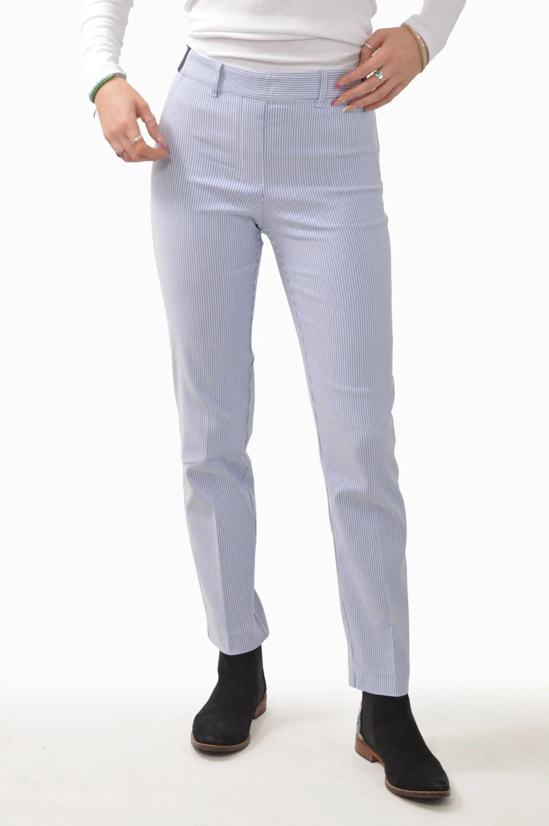 Fine Stripe Stretch Trousers – Secret Label - Main Image