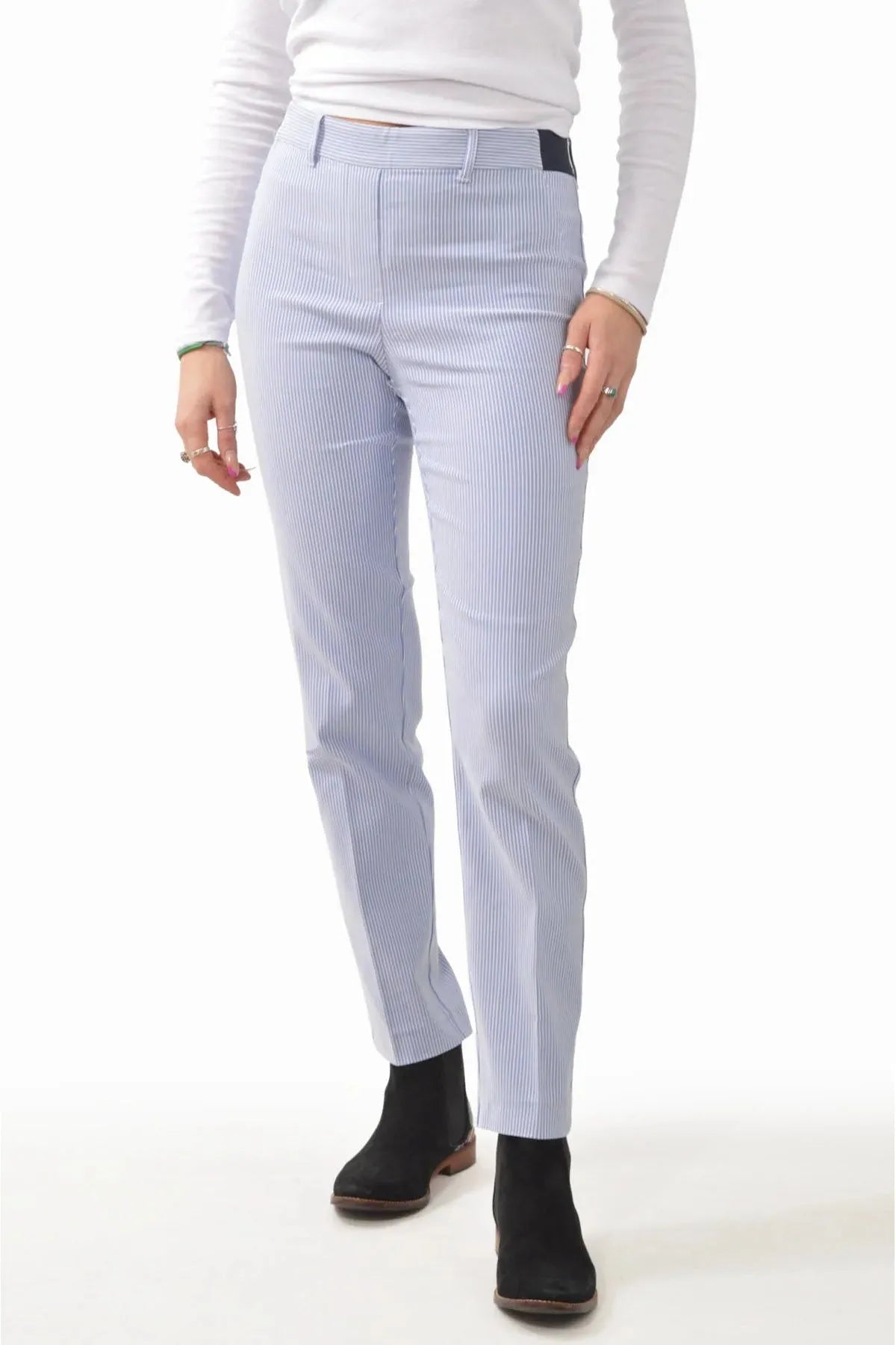 Striped 2025 grey trousers