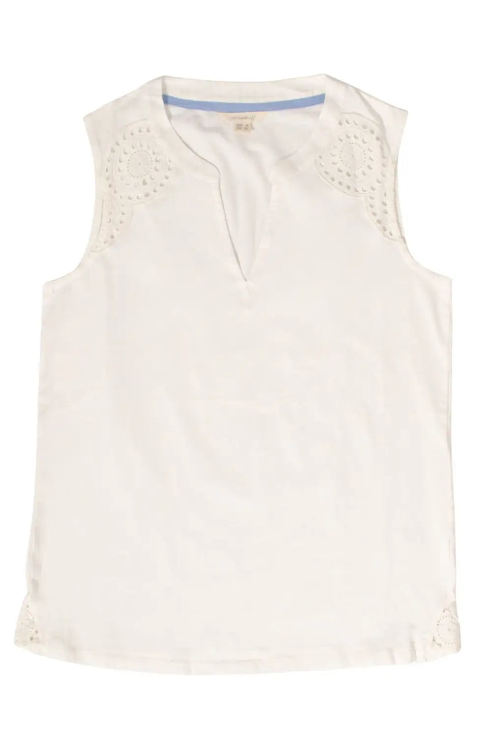 White Stuff Embroidered Cotton Vest Top