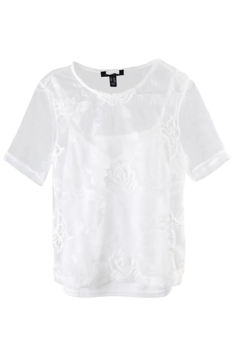 Secret Label Embroidered Layered Top