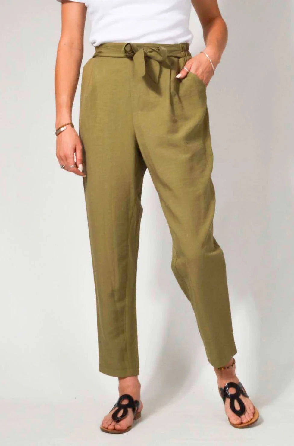 Evans Tie Front Taper Trousers